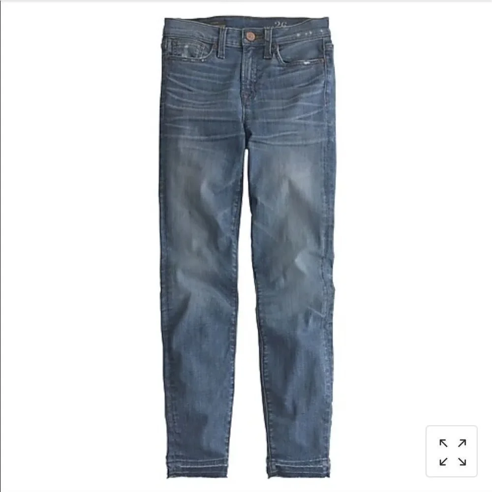 J. Crew | Lookout High Rise Crop Raw Hem Jeans 31